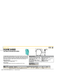 Thumbnail of document Data Sheet - KFD0 Galvanic Barrier